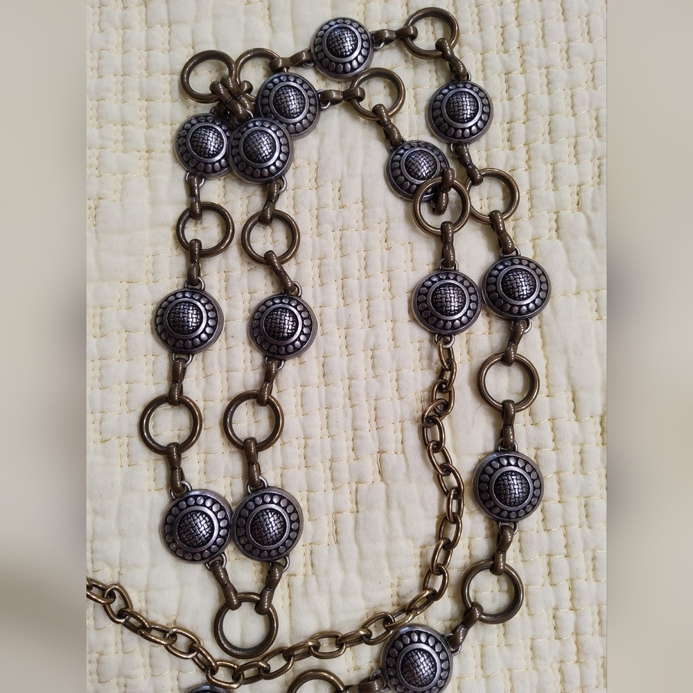 Fossil Metal Medallion Belt Size L - Picture 5 of 5